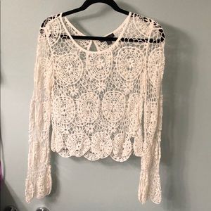 Cream Crochet Top